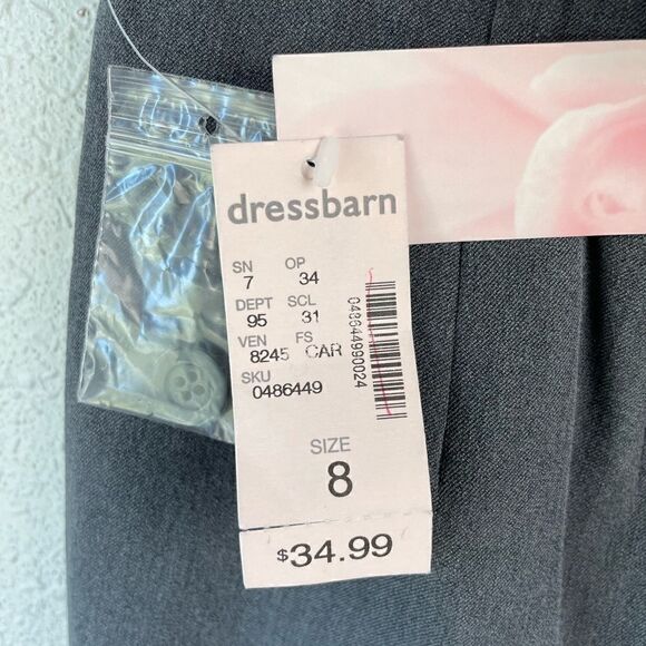 NWT Dress Barn Gray Slack Pants Size 8 - Picture 6 of 7